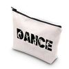 PLITI Dancer Makeup Bag Dance Teacher Cosmetic Bag Dance Teacher Gifts Dance Lover Gifts Dance Team Gift(one danceU)