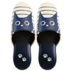 FASPROJECT Toilet Slippers, Cat Face Pattern, Women's, 3 Colors, Approx. 8.7 - 9.8 inches (22 - 25 cm), Antibacterial, Vinyl Slippers, Sanitary Toiletry Slippers, For Women, navy