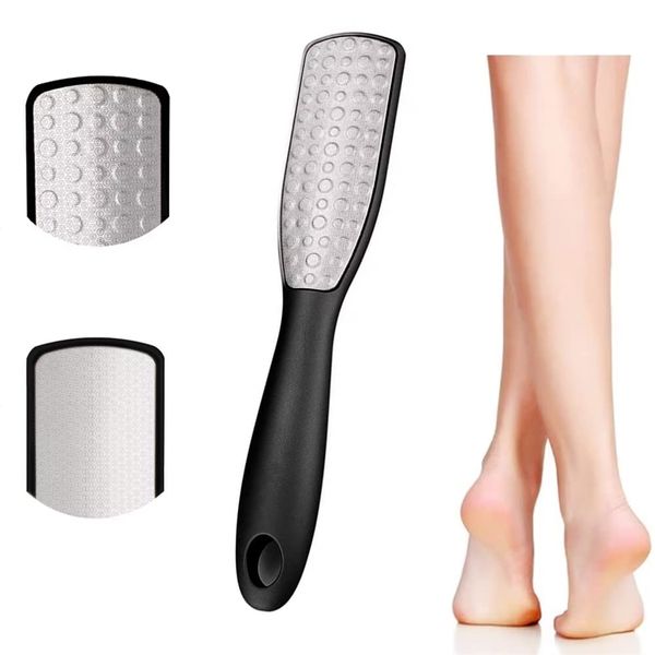 Heel Exfoliating, Heel Care, Foot File, Exfoliating, Exfoliating, Exfoliating, Foot File, Double Sided Type, Heel File, Foot Care, Stainless Steel, Fish Eye Shaving, Fully Washable, Easy at Home, Foot Supplies (Black)