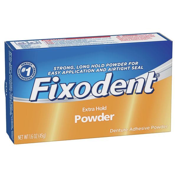 Fixodent Denture Adhesive Powder, Extra Hold - 1.6 Oz