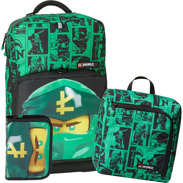 LEGO Schulranzenset JOHANSEN Optimo Plus NINJAGO Green, 3-tlg. (2022)