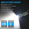 Updated MINI2S 220 Lumens Ultra Mini Keychain EDC Flashlight Rechargeable Torch