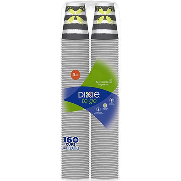 Dixie Perfect Touch Insulated Paper Cup, 8-Ounce, 160 Count (Pack of 1)