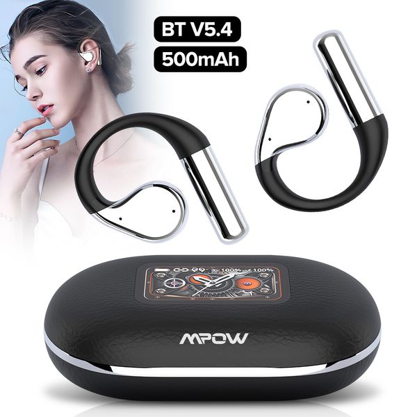 Mpow Bluetooth 5.4 Bone Conduction Earphones OWS Open Ear Headphone with Earhook