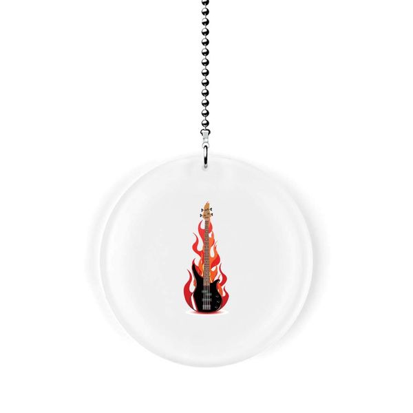 Electric Guitar Flames Fan/Light Pull