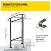 Wrought Iron Handrail Stair Railing Fit 1 Step Adjustable Hand Rail
