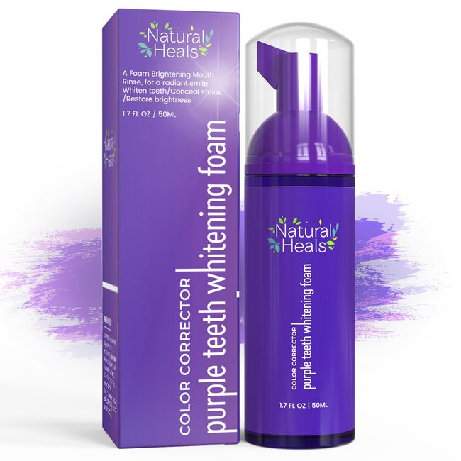 Purple Toothpaste Whitening: Colour Corrector Purple Foam, Advanced Teeth Whitening, Stain Removal, and Boosting Power with Purple Whitening Tooth Foam (50ml)