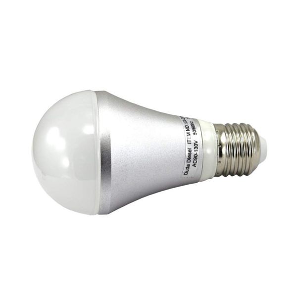 QP013-7w Dimmable LED Light Bulb 6.3 Watt 490 Lumens 120° 50w Equivalent 100-130v AC 50/60 Hz E-26 30000+ Hour Aluminum 2 Year Warranty