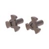 fivekim 2Pieces Universal Microwave Turntable Coupler Plate Support Stand Drive Cog Tools Microwave Timer Dark Gray