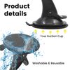 Biqing 17mm PU GPS Windshield Mount, Windshield Mount Viscose Base, Suction Cup Mount, Black