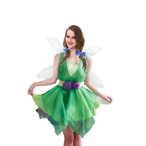 MAKE CHEERFUL Tinkerbell Costume Cosplay Adult Costume for Women