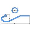 6.5MM X 115MM Stainless Steel Pelican Hook with Ring