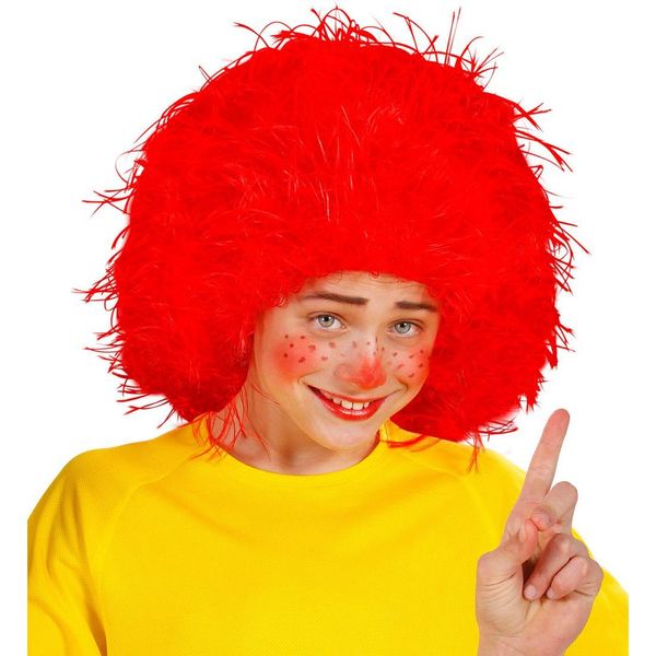 NET TOYS Kinder Clown Perücke Rote Wuschel Haarperücke rot Kinderperücke Pumuckel Frechdachs Faschingsperücke Clownperücke Kindergeburtstag Kostüm Zubehör Kinderfaschingsperücke