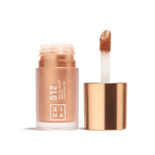 3INA MAKEUP - The No-Rules Cream Highlighter 512 - Mother of Pearl Gold Liquid Highlighter for Eyes Lips Cheeks - Highlighter Makeup for Natural and Luminous Finish - Vegan - Cruelty Free