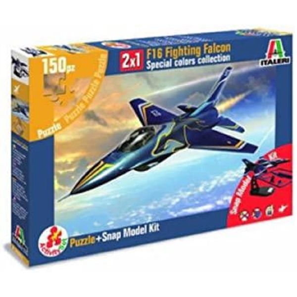 Italeri F16 Fighting Falcon 2X1 Model + Jigsaw