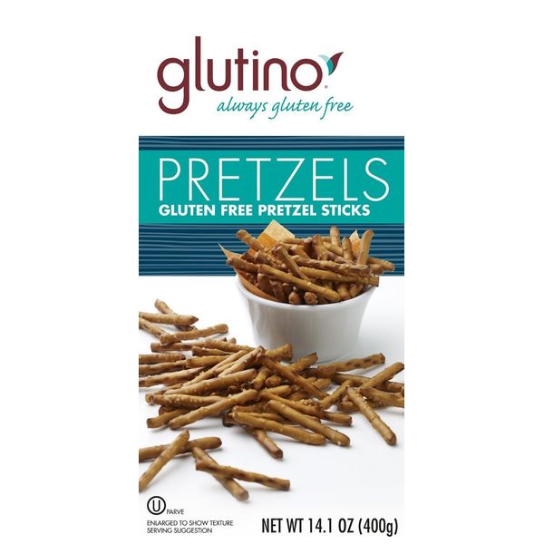 Glutino Gluten Free Pretzel Sticks, 14.1-Ounce Bags (Pack of 2)