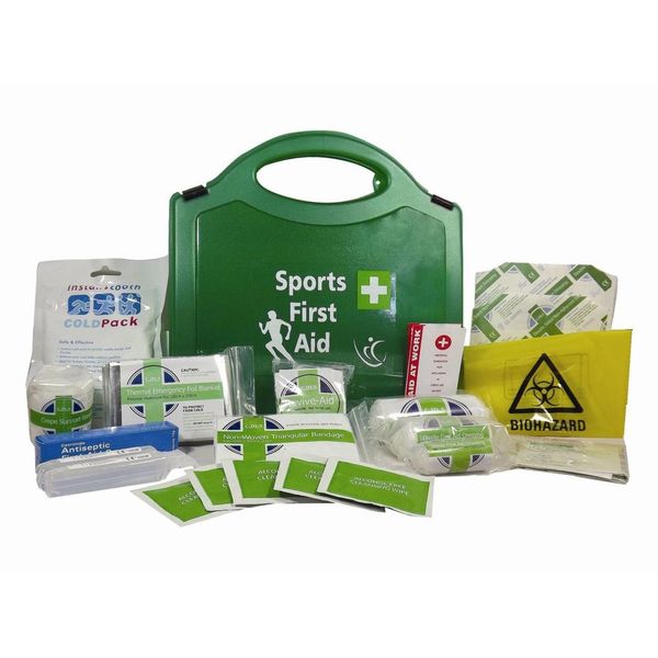 OSG Sports First Aid Medical Treatment Emergency Kit Handy Green Medical Box