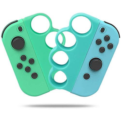 Switch Fit Box/Fit Box 2対応 コントローラー グリップ スイッチ ジョイコン ボクシングゲームグリップ 操作簡単 大人と子供向け 人間工学設計 Joy-Con ハンドル Switch/Switch 有機ELモデル/Fit Boxing (フィットボクシング) /Fit Boxing 2(フィットボクシング2)対応 2個セット(ブルー&グリーン)