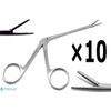 10 Pcs Ear ENT Forceps Alligators 3.3" Surgical Serrated 1.3cm Jaws Tool