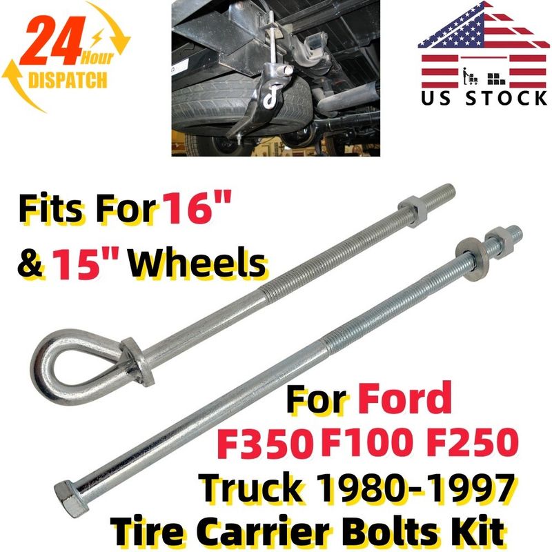 For Ford F100 F250 Truck Spare Tire Carrier Wheel Carrier Bolts ...