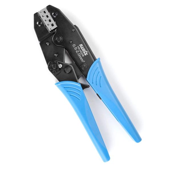 IWISS HS-0520B Ratchet Type Giboshi Terminal Precision Simultaneous Crimping Pliers, EDM Processing Dice, Compatible with 0.5 - 2.0 mm2