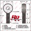 RH 5/8-18 Thread With a 5/8 Bore, Solid Rod Eye, Heim Joints, Rod Ends