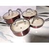 NEW 8-Piece Copper Cookware Set Easy Clean Dishwasher Safe 