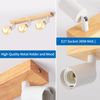 ANWIO White Ceiling Lights,Bedroom Kitchen Spotlights Ceiling Lights,Hallway Ceiling Light Fitting with E27 Base,Adjustable 3 Way Light Ceiling Spots Lamp(EUC-EA19- NO Bulbs)