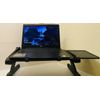 Adjustable Portable Folding Laptop Table With Two Fans & Mouse Holder