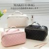 Gevlonecirly Cosmetic Pouch, striped - grey