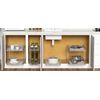 2 Tier Pull Out Cabinet Organizer (14" W X 21" D), Pull Out Drawers for Kitchen 