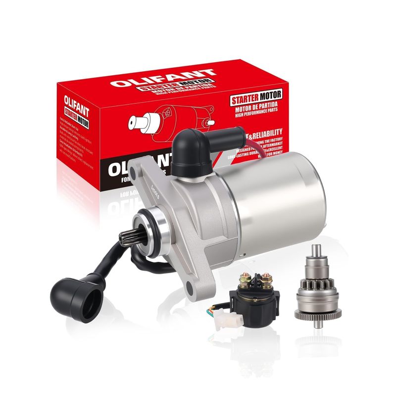 Starter & Bendix & Relay for GY6 50cc 49cc 139QMB/QMA Chinese 4 Stroke ...
