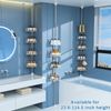 Rustproof Shower Corner Caddy Shelf for Bathroom Tension Pole Organizer with 4 B