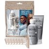 Bevel Essentials Disposable Safety Razor Shaving Starter Kit for Men, Includes 5 Stainless Steel Double Sided Safety Razors, Clear Shave Gel, and Post Shave Bump Control Cream