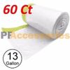 60 Ct 13 Gallon Commercial Kitchen Drawstring Trash Bag Garbage Bag Yard Clear