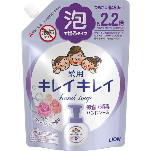 Kirei Kirei Medicinal Hand Soap Refill, Floral Soap Scent, 15.2 fl oz (450 ml)