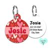 Valentine Heart Pattern Custom Dog Tag Personalized Pet Id Charm