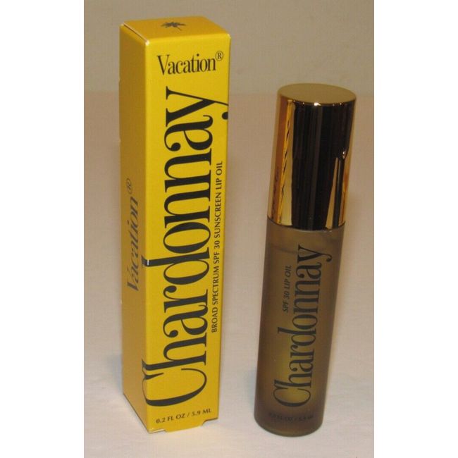 Vacation Chardonnay Sunscreen Lip Oil SPF 30 0.2 Oz 5.9 mL NIB Gloss Full Size