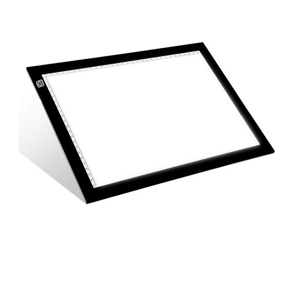 Tracing Table Light Board (Energy Saving LED Tracer, A4 Size, Ultra-thin, Light Box, Increased Sensitivity), High Brightness Graduations, Fully Flat, USB Powered, Made in Japan Acrylic Material,