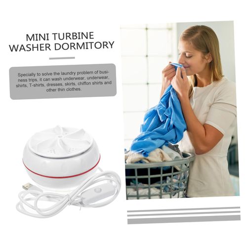 DOITOOL Mini Portable Washing Machine, Small Washer, Small Portable Washing Machine, Smart Washer Abs White Mini Washers, Clothes Washer, Socks Washing Machine Underwear The Lazy
