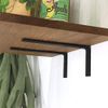 [Set of 2] Iron Shelf Bracket, Angle Bracket, Simple, Shelf, Black, Screws Included