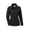 Team 365 Ladies Leader Soft Shell Jacket (Medium, Black)