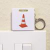 Azeeda 'Traffic Cone' Keyring Tape Measure/Spirit Level Tool (KM00031177)