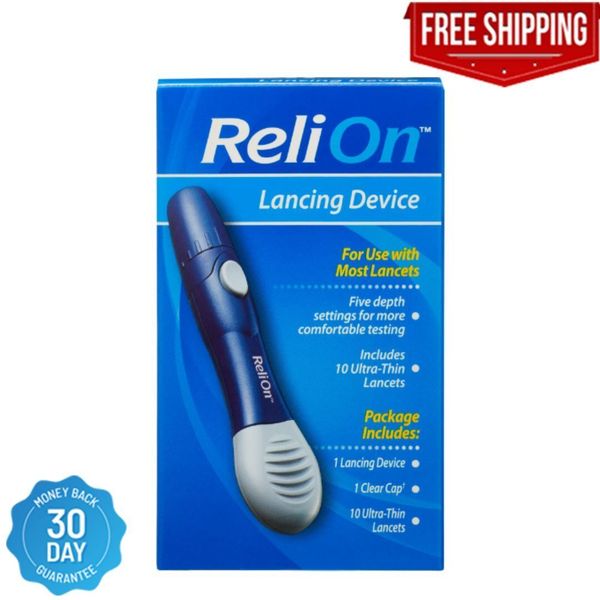 ReliOn Rel-7361 Lancing Device with10 Ultra Thin Lancets