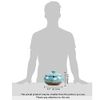 Lependor Ceramic Ashtray with Lids, Windproof, Cigarette Ashtray for Indoor or Outdoor Use，Ash Holder for Smokers,Desktop Smoking Ash Tray for Home Office Decoration - Blue