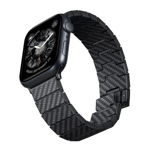 PITAKA Carbon Apple Watch Band, Modern, Compatible with Apple Watch Series SE2 / Ultra / 8 / 7 / 6 / SE / 5 / 4 / 3 / 2 / First Generations, 1.5, 1.6, 1.7, 1.7 inches (38, 40, 41, 42, 44, 45, 49 mm), Replacement Strap, Lightweight, Comfortable, Spring Bar