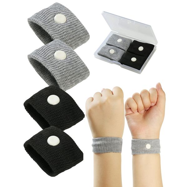 Travel Sickness Bands,2 Pairs Motion Sickness Wristbands for Kids and Adults-Motion Sickness Bands-Anti Nausea Wristbands-Nausea Bands for Morning Car Travel Sea Sickness