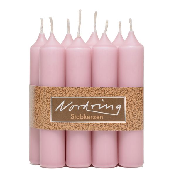 Nordring 8 Taper Candles 2.2 x 11 cm Antique Pink
