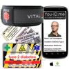 Medical Alert Bracelet ID Card Set (Type 2 Diabetes)