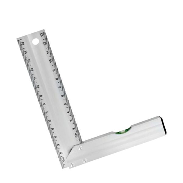 6 Inch 150mm Metric & Imperial Resettable Carpenter’s Carpenter Carpentry Try Square Aluminium Horizontal Spirit Level Set Measuring Ruler